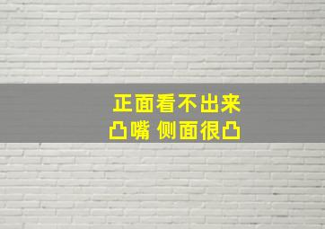 正面看不出来凸嘴 侧面很凸